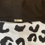 DKNY  Printed High Rise Bikini Bottom‎ Swimsuit Leopard Blue Black size L NWT Photo 6