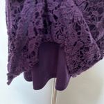 Skies Are Blue  Lace Midi Dress Sz L Purple Dark Fairy CottageCore Boho Feminine Photo 6