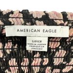 American Eagle  AE | Small | Dark Floral Semi-Sheer Chiffon Ruched Babydoll Top Photo 3