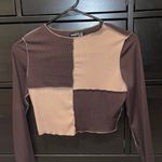 SheIn Cross Stitch Long Sleeve Top Photo 1