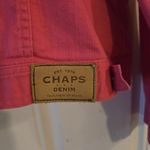 CHAPS Denim Hot Pink Jean Jacket Womens Large Stretch Cotton Trucker Jacket Y2K Photo 3