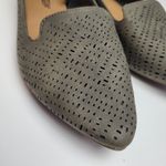 Seychelles  SAGE GREEN GRAY PERFORATED POINTY TOE FLATS 8 Photo 4