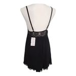 Osvtni Black Floral Lace Chemise Babydoll Size L Lingerie Scalloped Full Slip Size L Photo 1