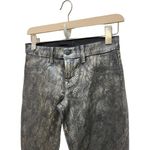 J Brand J. Brand Black Golden Snakeskin Coated Legging Jean Size 26 Edgy Club Night Life Photo 8