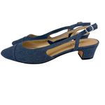 Vaneli Aliz Slingback Heel Blue Denim Cap Toe Size 9 Photo 3