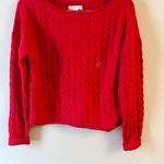 Aeropostale  Red Textured Cable knit Pullover Sweater Soft Plush NEW Size Small Photo 2