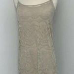 Fossil  Womens Spaghetti Strap Dress Size XS Beige Lace Sundress Photo 0