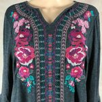 Andree by Unit  Embroidered Boho Bell Sleeve Tunic MEDIUM Photo 5