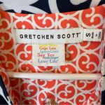 Gretchen Scott Navy And White 3/4 Sleeve Belted Dress Women’s Size Small Blue Photo 2