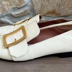 Bally Janelle Calf Leather Slipper Flats In Bone White Size 6 Photo 2