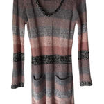 H&M Striped Sweater Dress Y2k Small Knit Long Sleeve Pocket Tunic Top Grunge Fall Photo 0