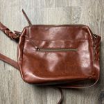 Faux Leather Large Quilted Crossbody Bag Brown Photo 2