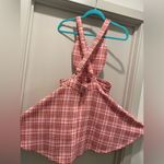 Hot Topic NWT Brand Sweet Society Pink & Red Plaid Heart Suspender Dress Photo 8