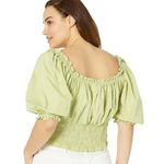 Levi's NWT Plus Tilly Smocked Blouse IN Color Nile Lime Green 4X Photo 5