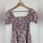 O.P.T. Purple Floral Go On A Date Puff Sleeve Midi Dress size XS $145 Photo 7