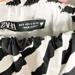 Zara Cotton Square Neck Zebra Animal Print Pattern Pullover Mini Dress Small Photo 3