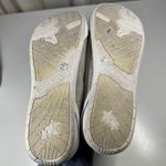 Fergalicious  Peace Love Skull Slip-On Sneakers Women 7.5 Gray Blue Roses Tattoo Photo 8