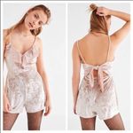 Urban Outfitters  Velvet Ruffle Romper size Adult Small Photo 1