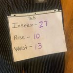 Who What Wear  NWT Pants Black White Striped Cropped High Rise Stretch Photo 5