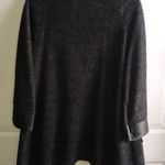 ZARA Charcoal grey faux Black leather trim soft cardigan jacket Medium Photo 1