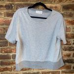 Cathy Daniels  Gray White Striped Short Sleeve Top Women's Size Large Photo 0