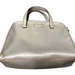 Kate Spade  KAY STREET OSTRICH EMBOSSED SMALL FELIX‎ GREY LEATHER SATCHEL Photo 0