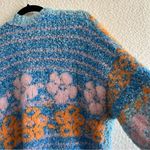 Free People Women’s Gather Me Cardigan Sweater Blue Oversized Size Medium Photo 9