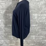Brooklinen Navy Long Sleeve Court Henley Top Blue Size M Photo 3
