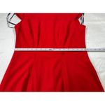 Tommy Hilfiger SKU 7616 Red Midi Dress With Cap Sleeves Size 10 Photo 2
