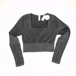 Aerie Offline by Sidewalk Seamless Ribbed Long Sleeve Cropped Top - Size M - NWT Photo 1