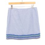 Vineyard Vines Margo Striped Embroidered Hem Skirt Blue White 4 Photo 2