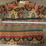 Studio Works  Multi Color Floral Print Jacket w/ Buttons, Size Petite Large Photo 3