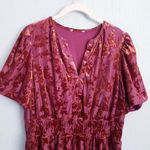 Baltic Born Bronwyn Rust Floral Velvet Midi Dress Photo 3