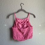 ZARA 💖 Pink Ruched Texture Camisole Crop Tank Top Photo 1