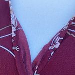 New UGUEST Burgundy & Cream Floral Long Sleeve V Photo 3