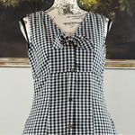 Gumac White Black Gingham Sleeveless Bow Dress Size Medium Photo 1