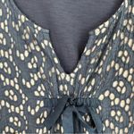Sundance Blue Eyelet Lace Silk Cotton Tie Bow Front Dress Medium Photo 2