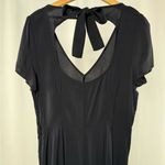 Abercrombie & Fitch NWT  Tie‎ Back Short sleeve Jumpsuit in Black Size Medium Photo 4