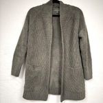 Barefoot Dreams  Green Fluffy Cardigan Sweater Womens XS Duster Preppy Cozy Fall Photo 0