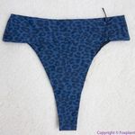 NEW Acacia Mateo bikini‎ bottom leopard animal print blue Amur, S Blue Photo 4