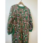 Nick & Nora Sock Monkey Zip Up One Piece PJ Adult Medium Unisex Vintage Photo 2