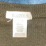 Bozzolo Greenish brown waffle knit long sleeve crop top Photo 2