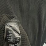 Free People  Women's Black Long Sleeve Waffle Knit Top Size Small Split Back Photo 5