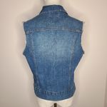 Hudson Jeans Lucky Brand Distressed Denim Sleeveless Vest Pockets Snap Front Size Medium‎ Photo 2