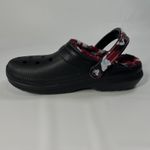 Crocs Classic Lined Camo Clog M7 W9 Black Red Fuzzy Warm Slip On Comfort Shoes Photo 4