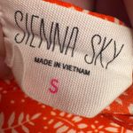 Sienna Sky Orange White Floral Print Button Front Cami Tank Top Womens Small Photo 1