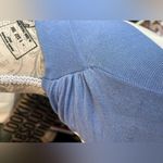 None Elegant Blue and White Striped Fringe Cardigan Photo 3