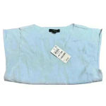 Alfani  Sleeveless V-Neck Sweater Ice Blue Ribbed Old Money‎ Aesthetic Petite S Photo 5
