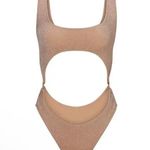 SKIMS NWT Glitter Swim Monokini in Sienna Photo 1