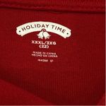Holiday Time Ho Ho Ho Long Sleeve Hoodie Sz XXXL Red White Holiday Christmas Top Photo 8